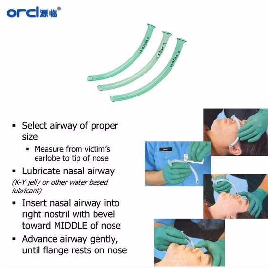 Medizinischer Einweg-Nasopharynx-Atemweg für Trompete