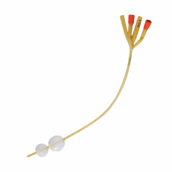 Dreiwege-Silikonbeschichteter Latex-Foley-Katheter Fr16
